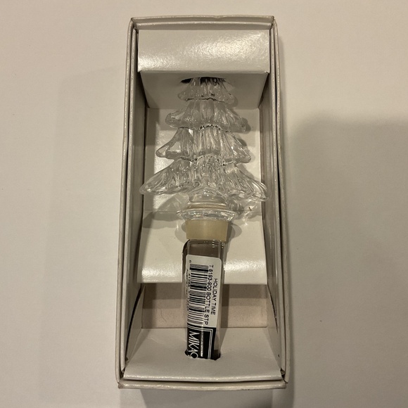 Mikasa Holiday Time Lead Crystal Christmas Tree Wine Bottle Stopper - Picture 3 of 3